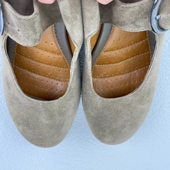 GEOX RESPIRA suede leather wedge with buckle strap - EU 41 / US 10.5 - Picture 10 of 13